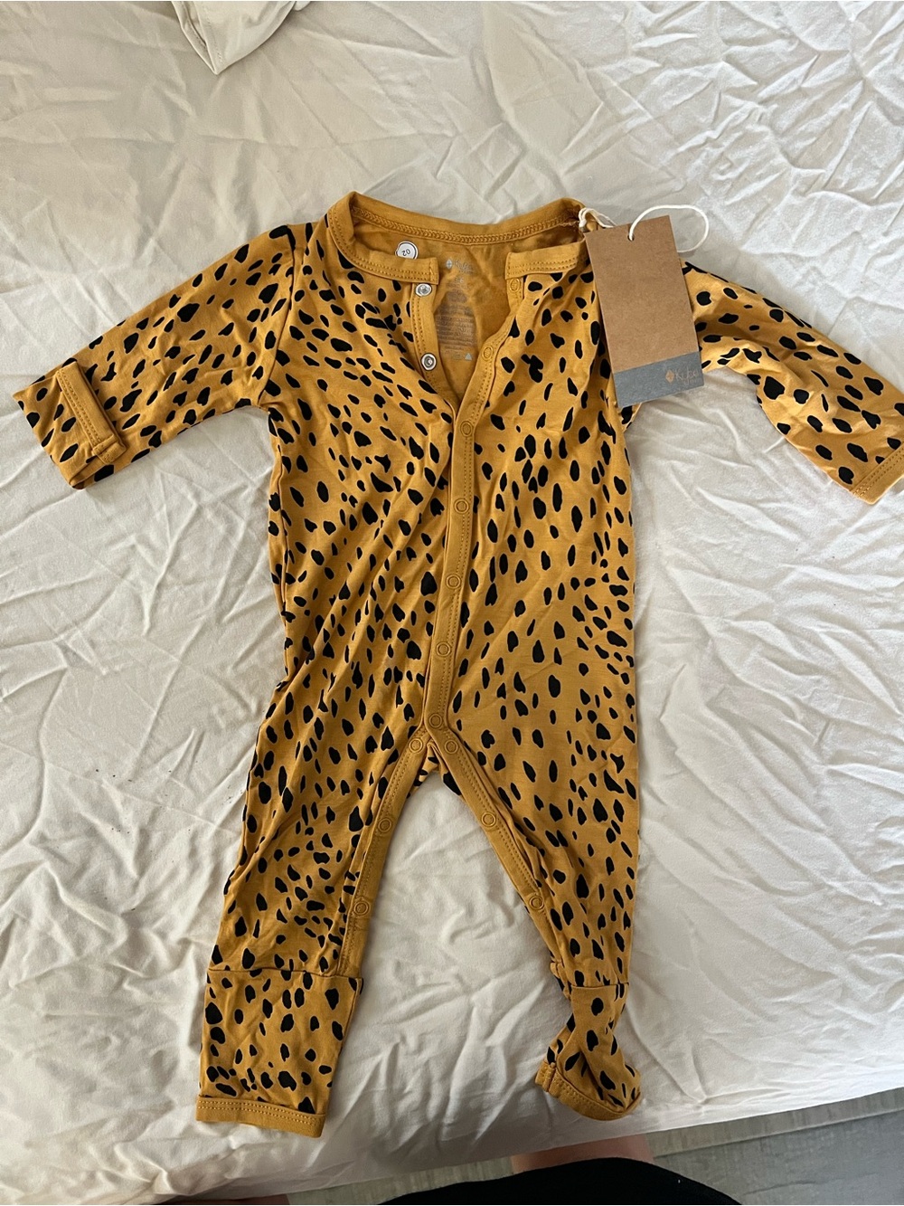 Kyte Baby One-Piece with Black Spot Print